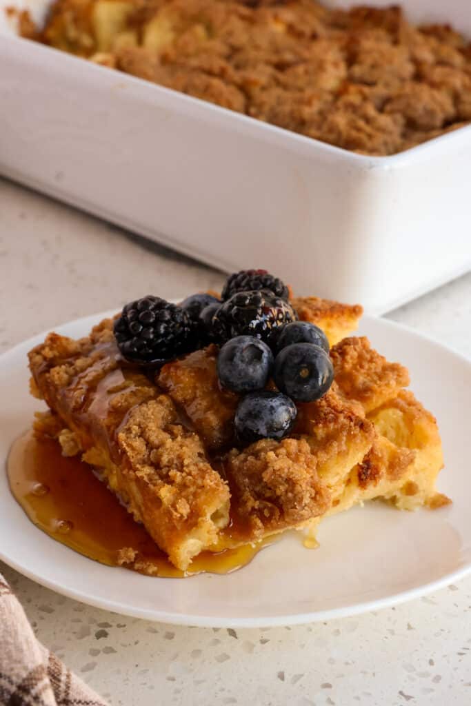 French Toast Casserole is perfect for breakfast, brunch, or any holiday feast like Christmas, Easter, or Mother's Day. 