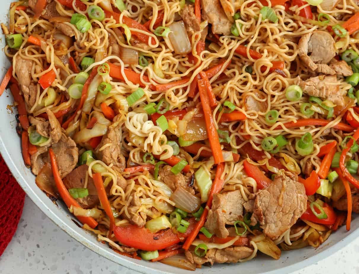 Pork lo Mein Recipe | Small Town Woman