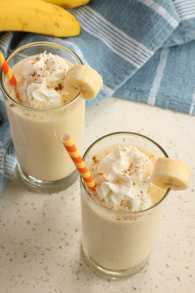 A tasty Banana Smoothie recipe made with wholesome ingredients in less than five minutes. Enjoy these tasty, refreshing beverages anytime.
