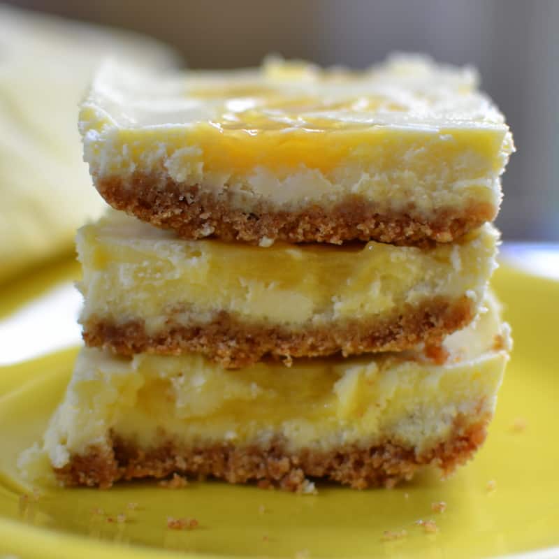 Lemon Curd Cheesecake Bars