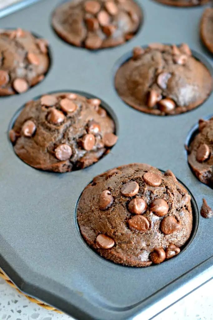 These delectable, rich muffins are a chocolate lover's dream come true.