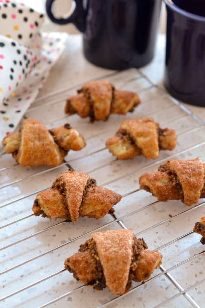 Allow the pastries to cool for about 10 minutes before moving them to wire racks to cool.