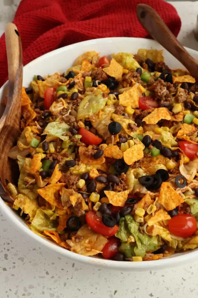 This Doritos Taco Salad is one of my favorite salads for potlucks and family reunions. 
