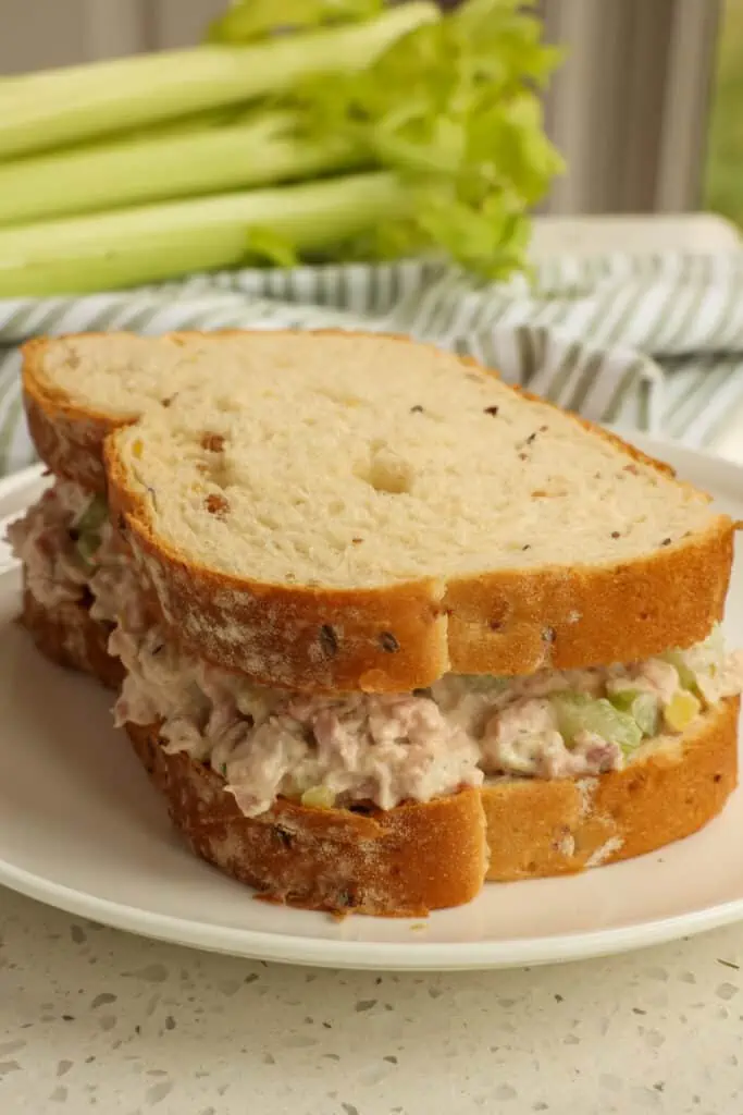 Ham Salad is so incredibly easy to make and can be enjoyed on fresh rolls, Hawaiian bread, pumpernickel, rye, crackers, or even celery sticks for a low carbohydrate diet. 