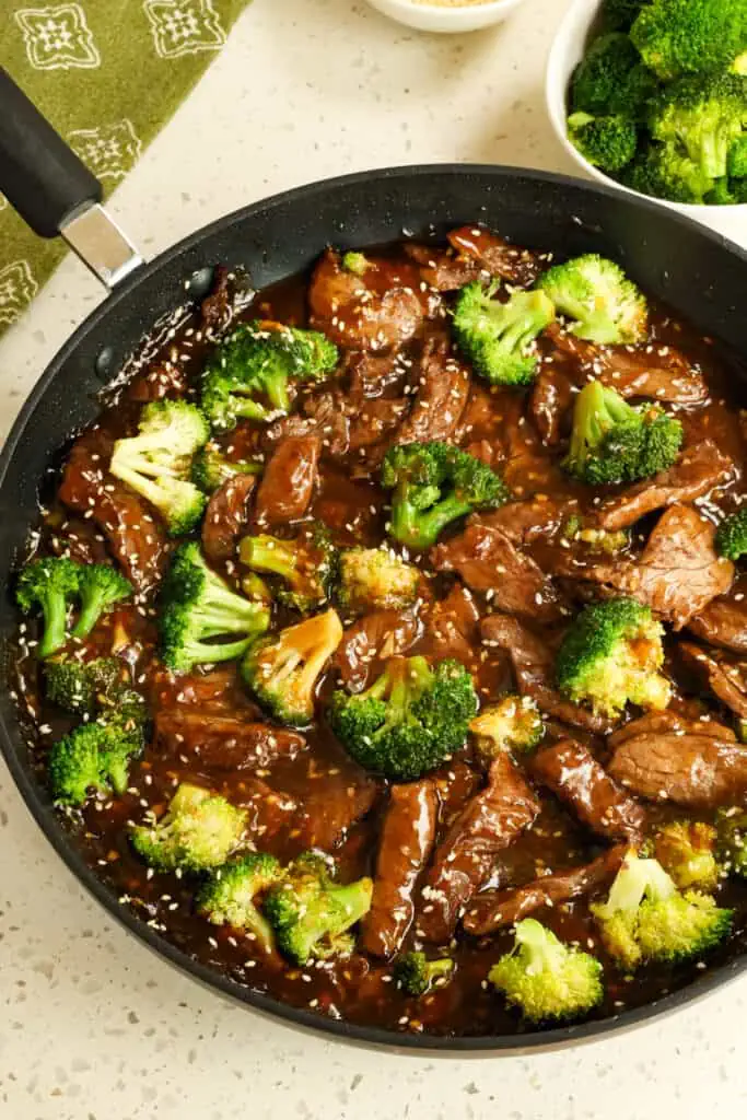 We love this super simple Beef and Broccoli Skillet.  Rarely is a recipe so simple and yet so delicious. 