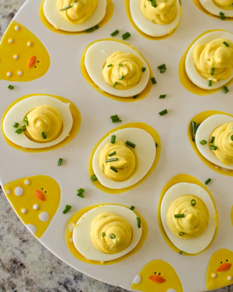 Steamed eggs are easy to peel making them perfect for deviled eggs.
