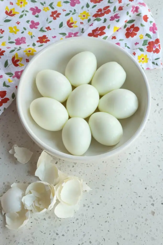 There are several ways to make hard boiled eggs, but I have two preferred ways, and steaming them is definitely my favorite. The eggs turn out flawless every time, with shells that practically fall off them.