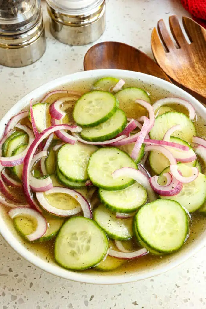 Marinated Cucumber Salad is the perfect summer side dish for grilled chicken, grilled fish, and ribs. 