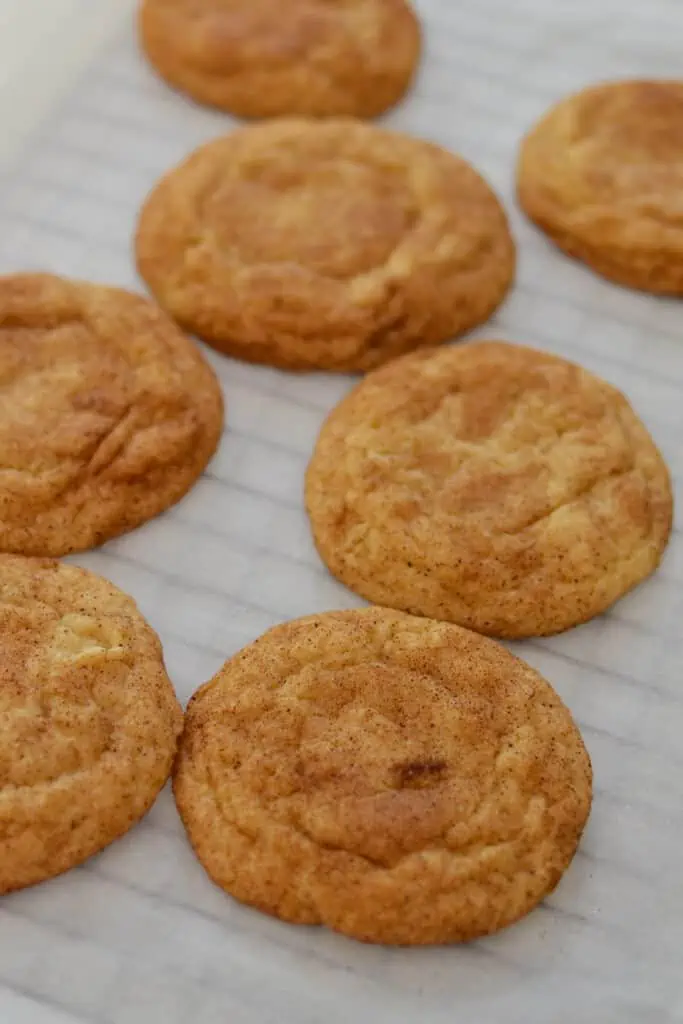 Cream of tartar gives snickerdoodles a little tangy flavor and gives them that nice chewy, not crunchy inside. 