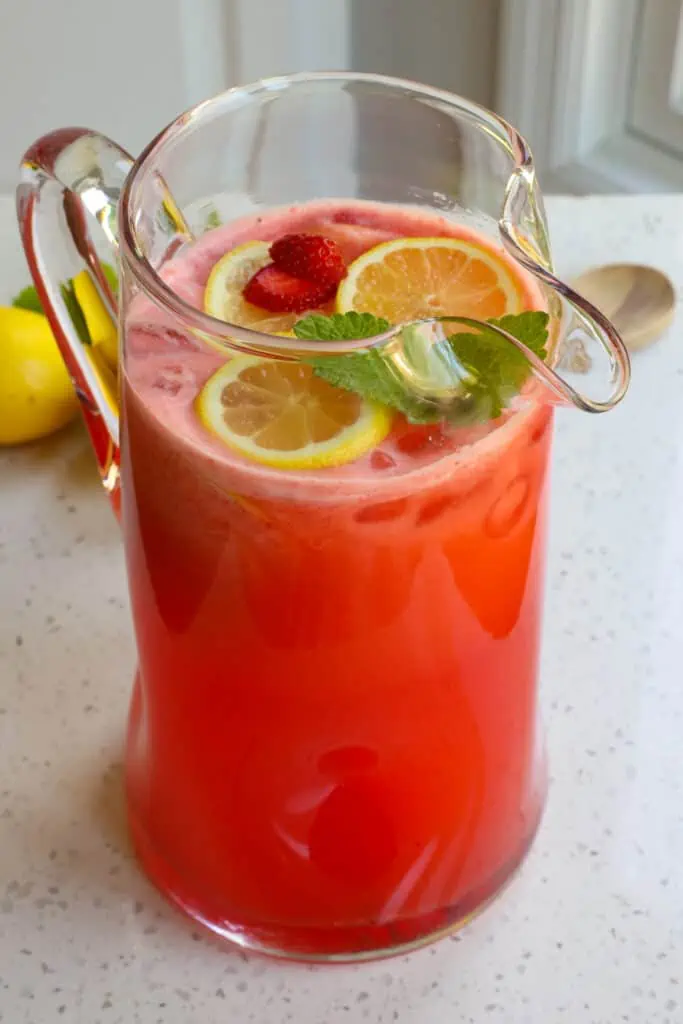 Refreshing Strawberry Lemonade is perfect for all your summer entertaining needs. 