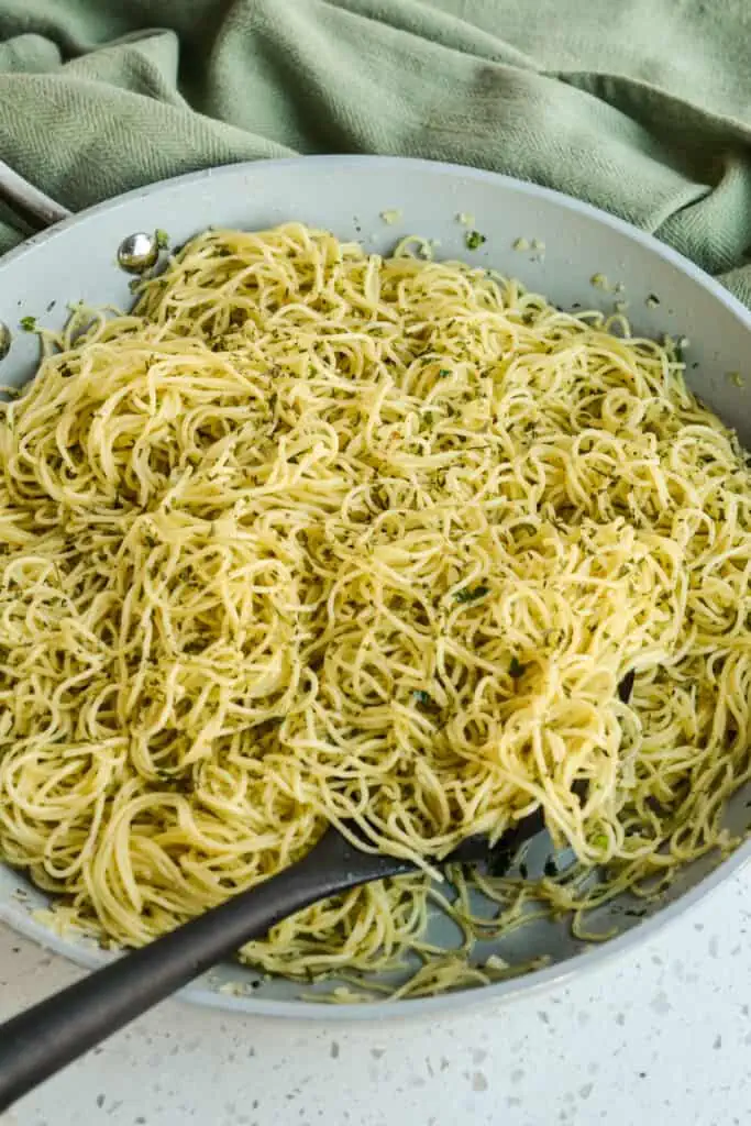 Angel Hair Pasta with Garlic and Parmesan Small Town Woman