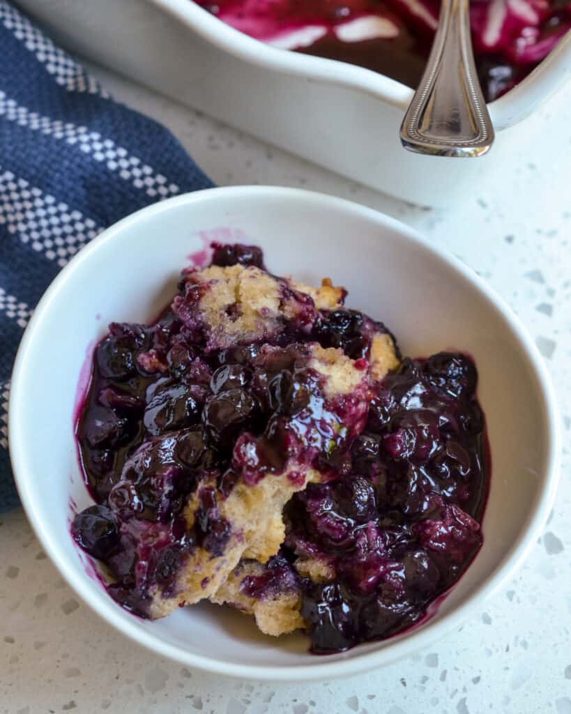 For an over the top treat serve this Blueberry Cobbler with vanilla ice cream or fresh whipped cream.