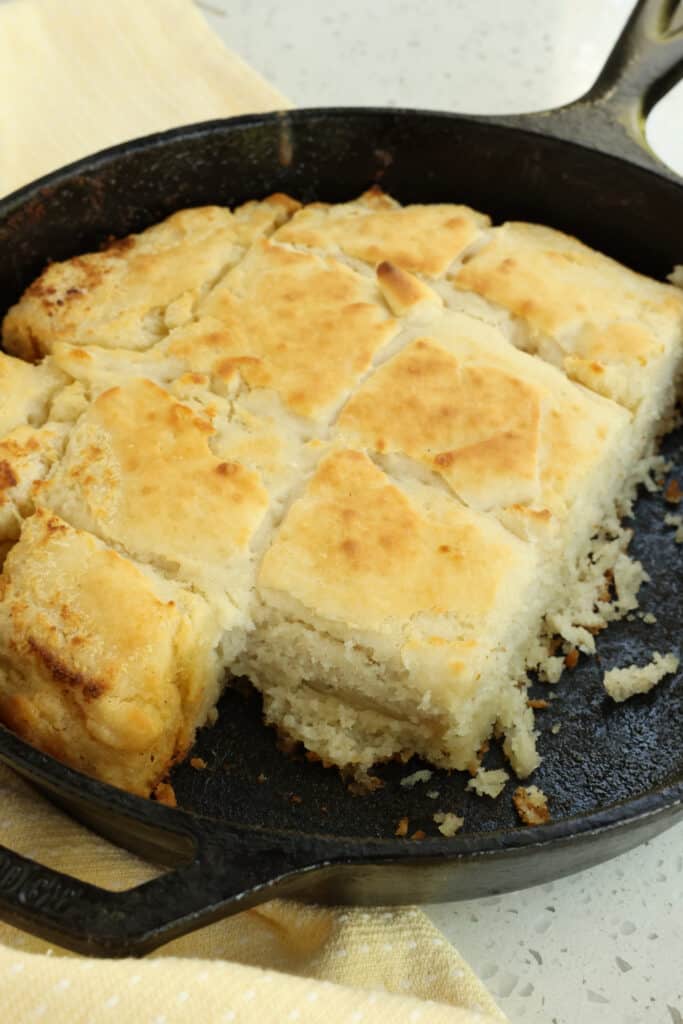 I love to serve these hot out of the oven with sausage gravy, smothered chicken, chicken fried chicken, cube steak with gravy, and so many soups I can not name them all.