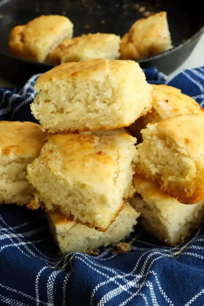 You got it right, that is where they got their name from, delicious homemade buttermilk biscuits swimming in butter.