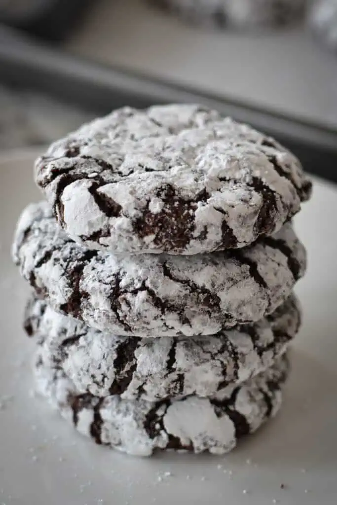 Easy Black Cocoa Crinkle Cookies - My Happy Bakes