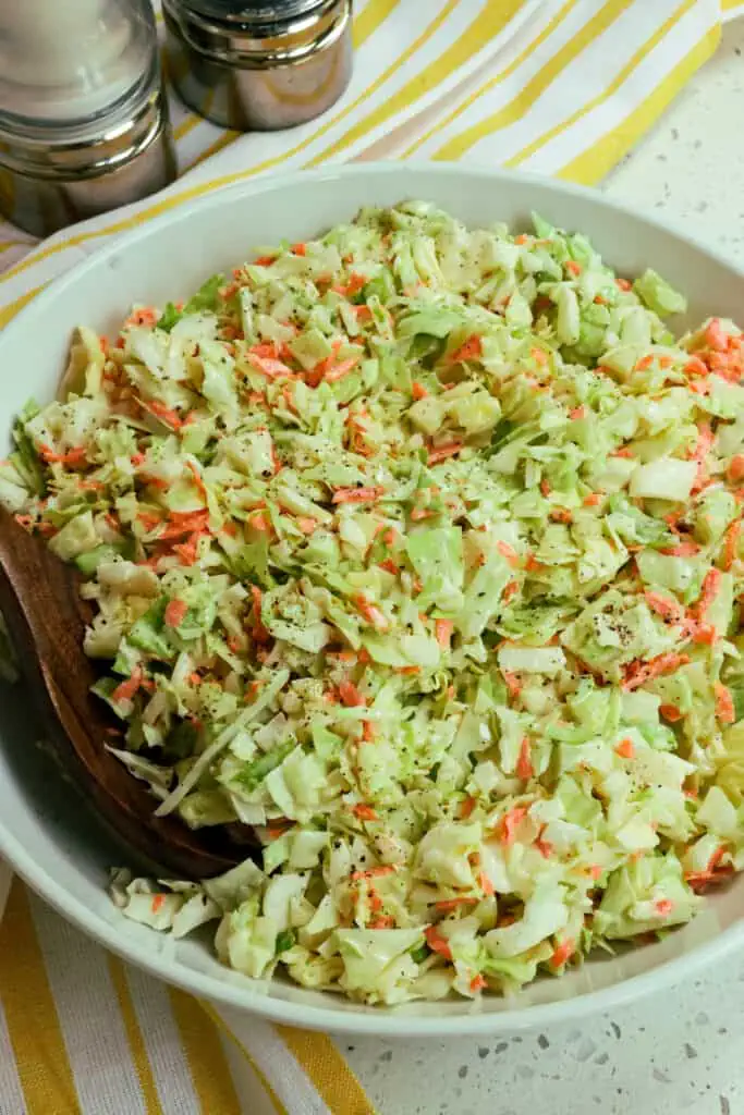 This creamy coleslaw is made easily with simple ingredients, and it is creamier than KFC coleslaw. 