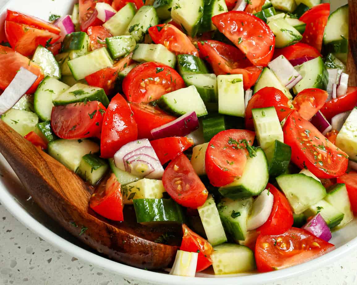 Easy Cucumber Tomato Salad