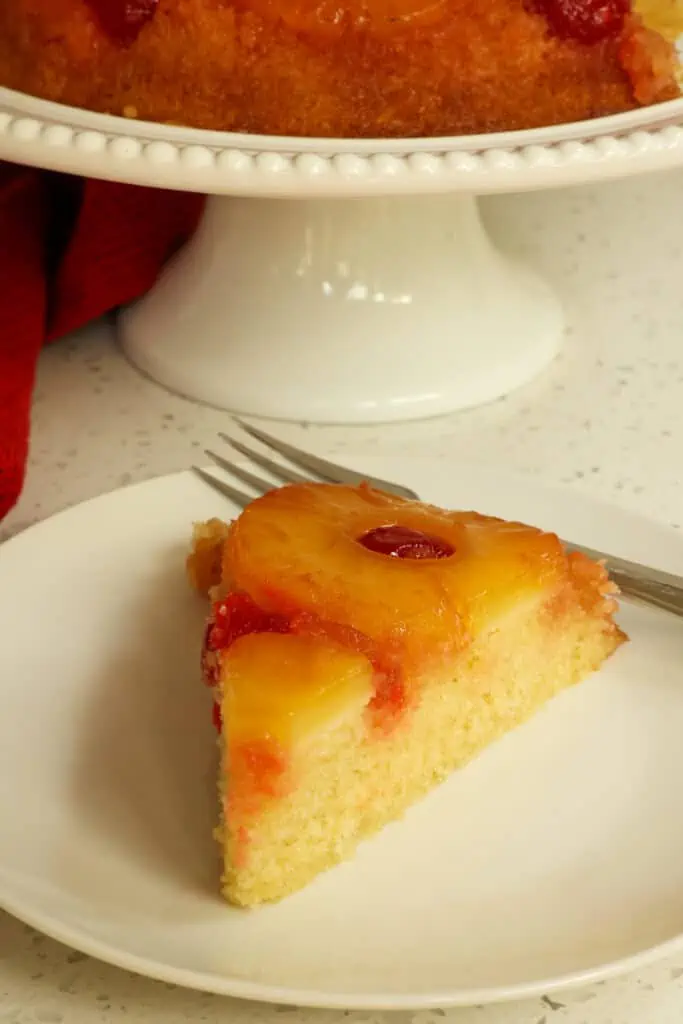 Pineapple Upside Down Cake stays moist and decadent for days, but it is at its absolute best shortly after it is baked. 