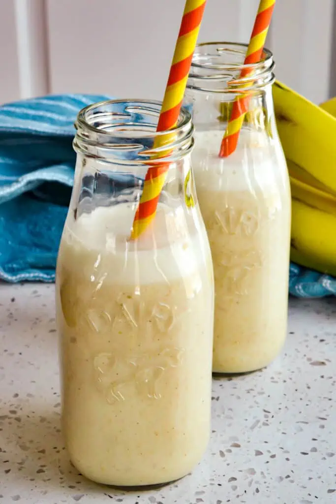 It is a quick and easy light breakfast or snack that is high in potassium and made in a blender in less than two minutes.