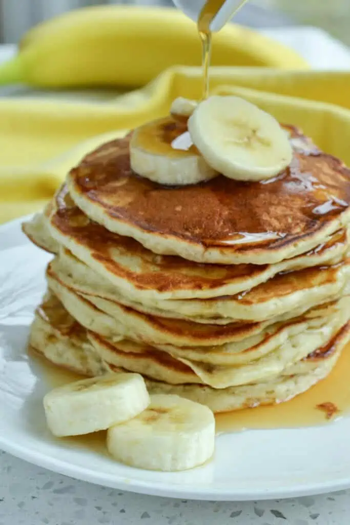 Banana Pancakes are a fantastic way to get that moist banana bread taste in easy-to-make small-portioned pancakes