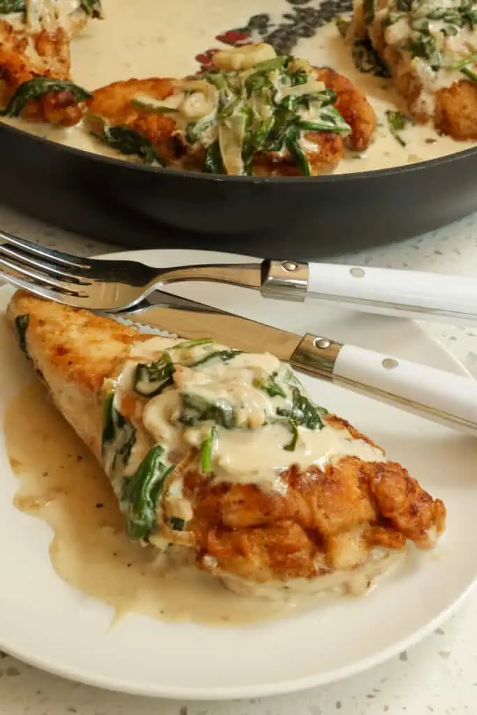 This Chicken Florentine dish is elegant enough for company yet easy enough for a weeknight dinner.