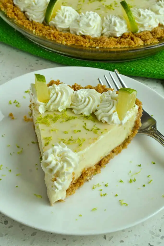 This homemade key lime pie is the perfect combination of tart and sweet from key limes, and creaminess from sour cream.