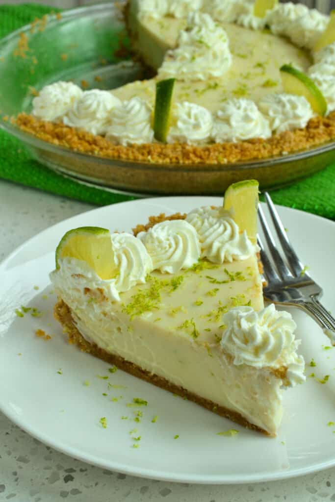 This homemade key lime pie is the perfect combination of tart and sweet from key limes, and creaminess from sour cream.