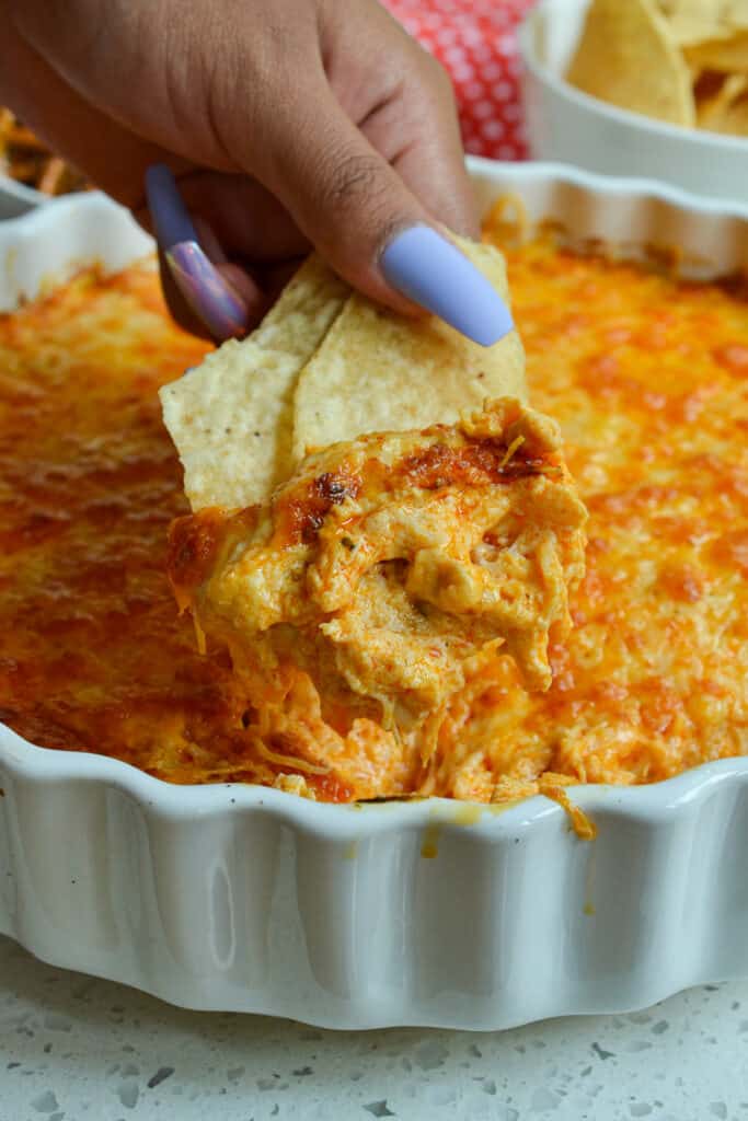 Franks Buffalo Chicken Dip is perfect for game day and movie night. 