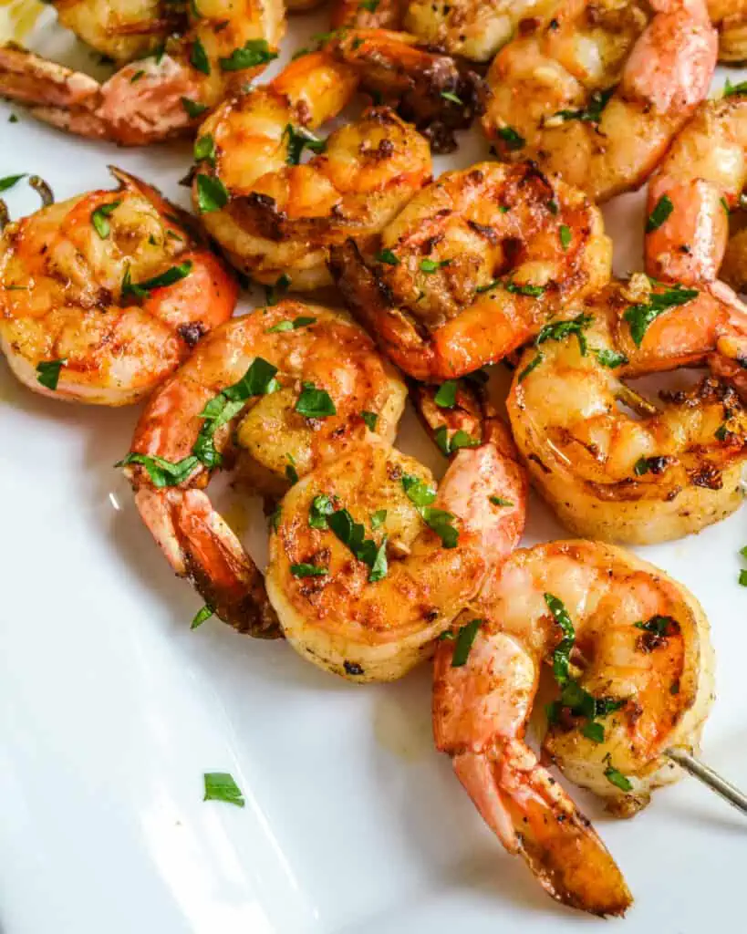 These Grilled Shrimp Skewers are delicious, easy to prepare, and cook up in minutes.