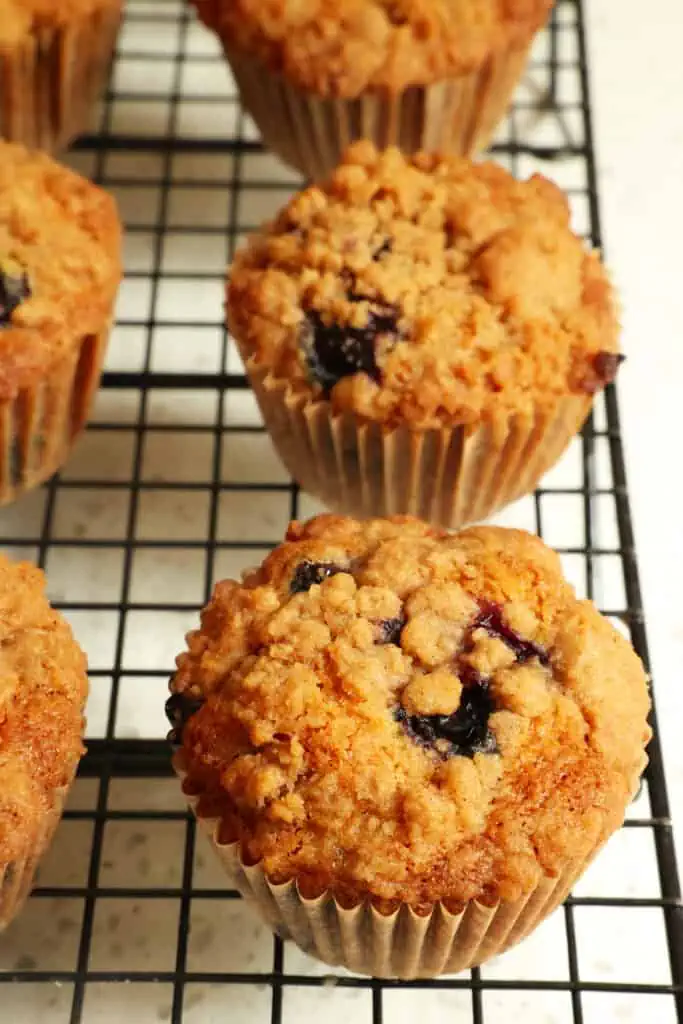 Enjoy these blueberry muffins as a quick on-the-go breakfast, afternoon snack, or light dessert. 