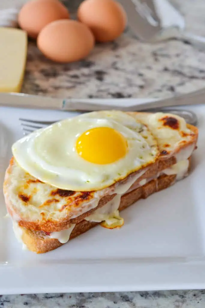 The Croque Madame is a must-try for all egg sandwich lovers and is the ultimate comfort food breakfast. 
