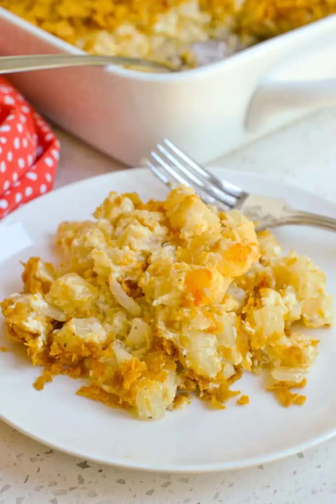Budget friendly, super easy and delicious Funeral Potatoes are the perfect side dish for almost any meal.