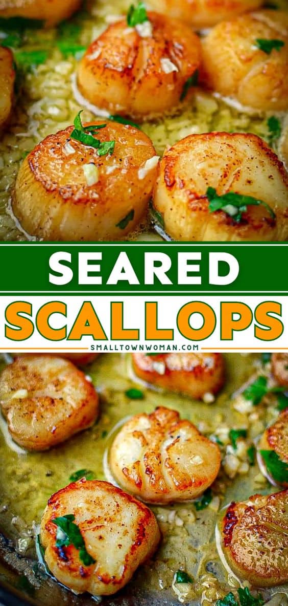 Pan Seared Scallops with Garlic Lemon Butter