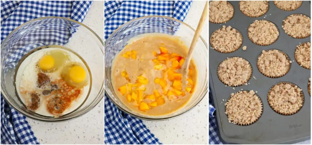 Steps on how to make Peach Muffins