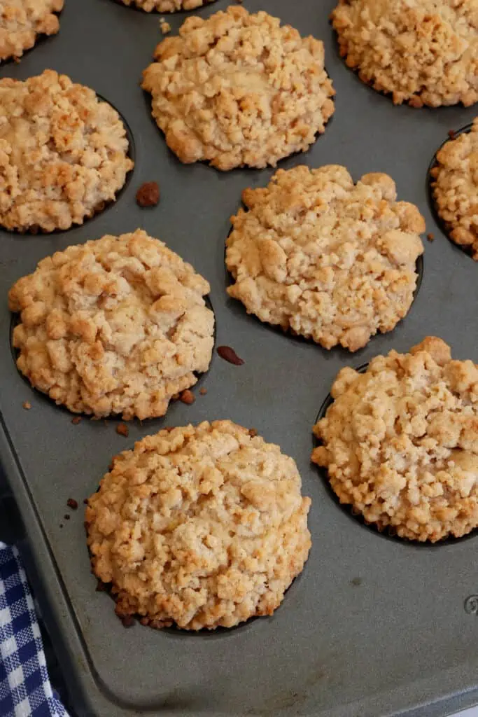 Cool the muffins in the pan for about 5 minutes before removing the muffins to cool on a wire rack to fully cool. 