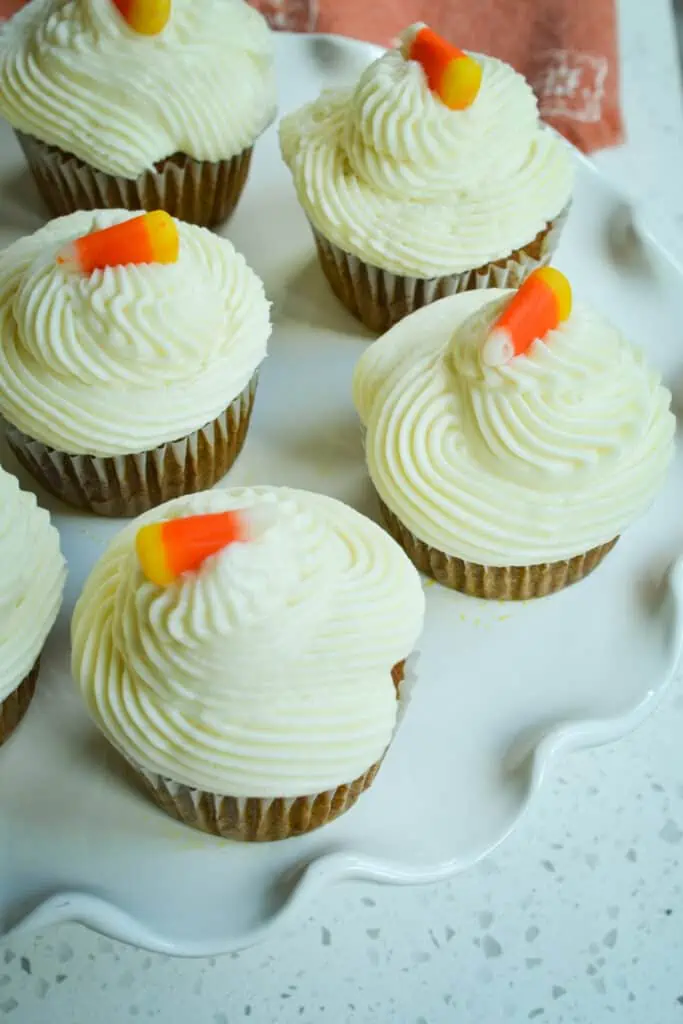 I love to bring these pumpkin cupcakes to potlucks, family reunions, and neighborhood socials. They are the perfect individually proportioned sweet treat.