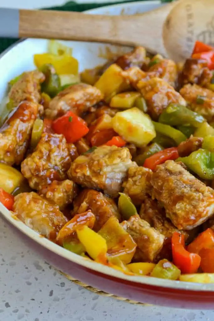 This homemade sweet and sour pork is better than takeout and the perfect stay-at-home dinner option.