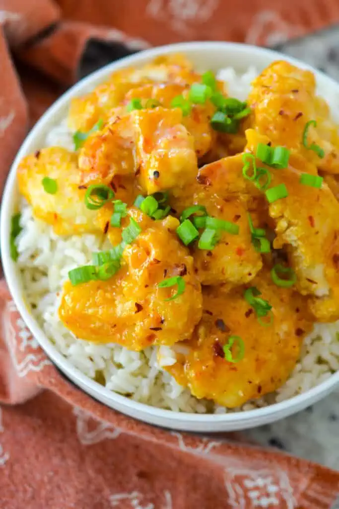 Now most Bang Bang Shrimp recipes call for using jarred chili sauce, and that is fine, but I like to make my own chili sauce. It is so easy to make and has so much great flavor. 
