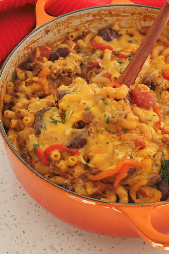 Like homemade hamburger helper, this hearty meal is great for big appetites and is one of our go-to fall and winter comfort food recipes. 