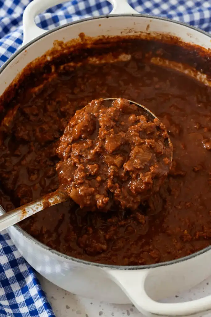 Cincinnati Chili is one of those dishes that tastes even better the next day as the flavors all have time to meld. 