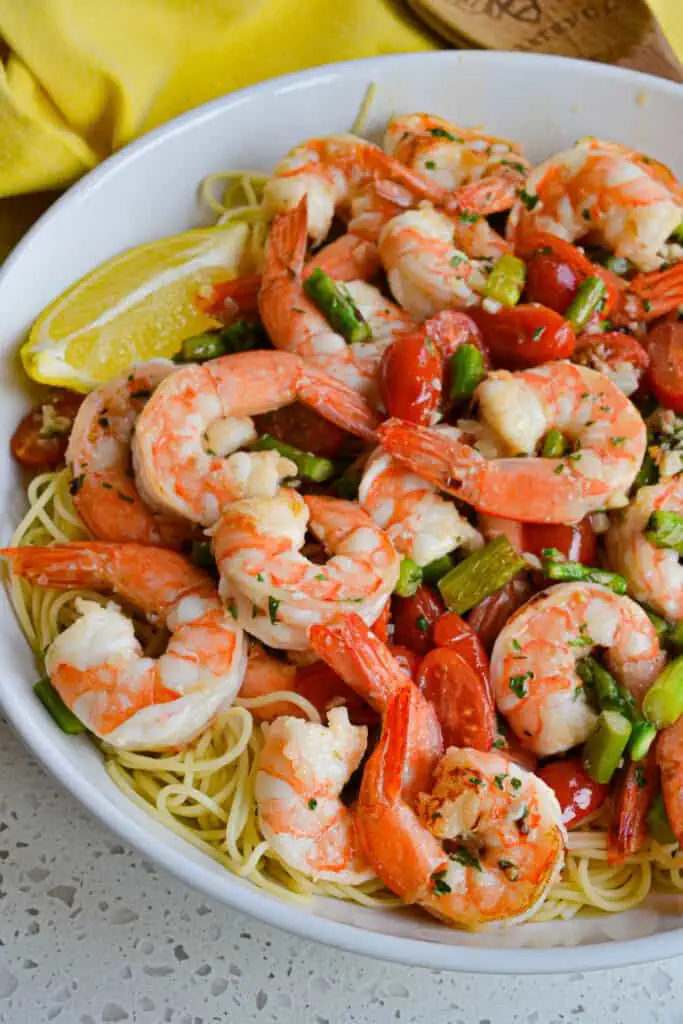 Shrimp Scampi is a simple and quick yet elegant shrimp dish with a lemon garlic butter wine sauce.