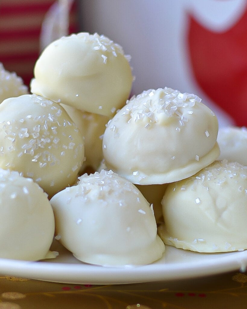 These delicious Eggnog Truffles are just that.  They will make the most out of your holiday get-together, office party, neighborhood soiree, or cocktail party.  They are simply amazing.
