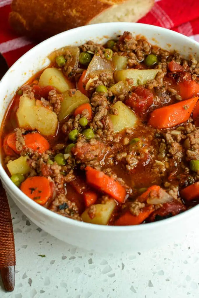 Hamburger Stew is full of natures wholesome goodness and a hearty satisfying meal that the whole family can enjoy. 