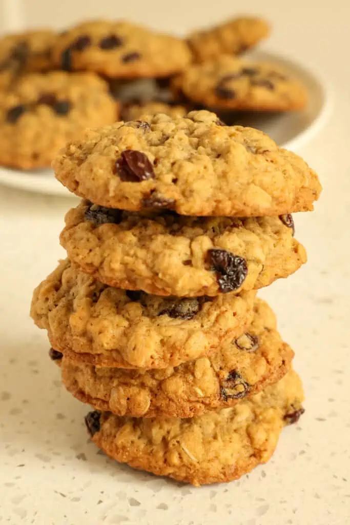 These Oatmeal Raisin Cookies are crispy on the outside, and soft and chewy on the inside, with just the right balance of oats and raisins. 