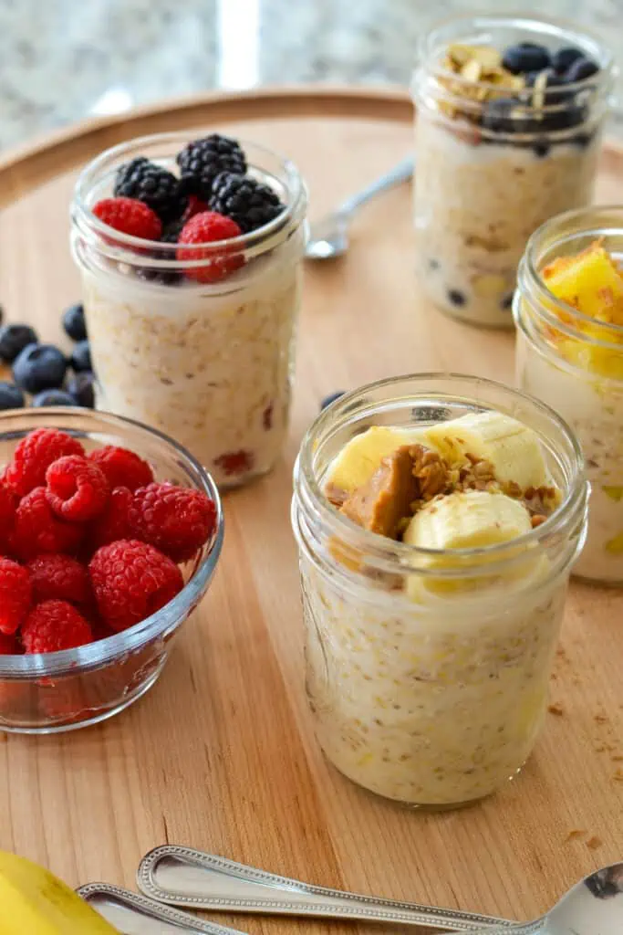 This Overnight Steel Cut Oats recipe is a delicious healthy make-ahead breakfast. The recipe combines steel-cut oats and almond milk along with other goodies such as fresh fruit!