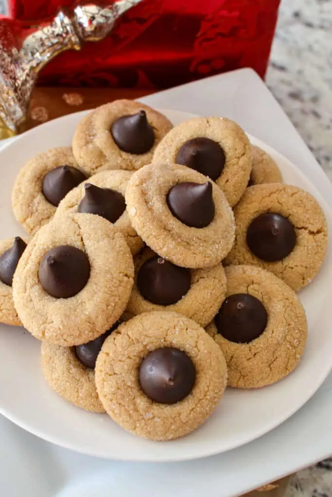 Classic Peanut Butter Blossom Cookies are one of the most popular Christmas cookies.