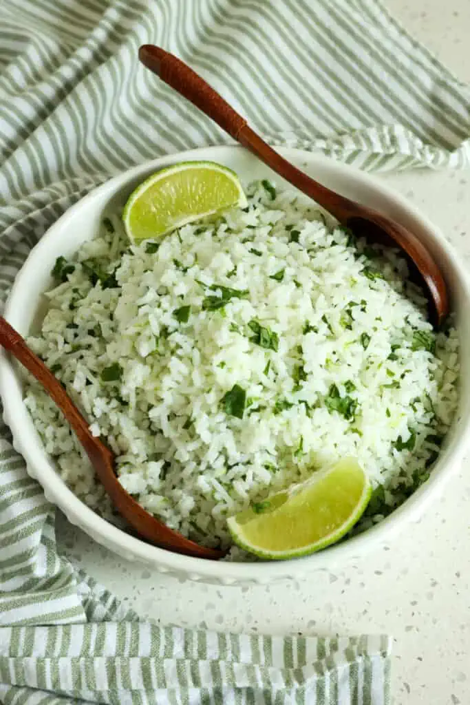 This quick and easy Cilantro Lime Rice is just as good as Chipotle's, with the convenience of making it at home.