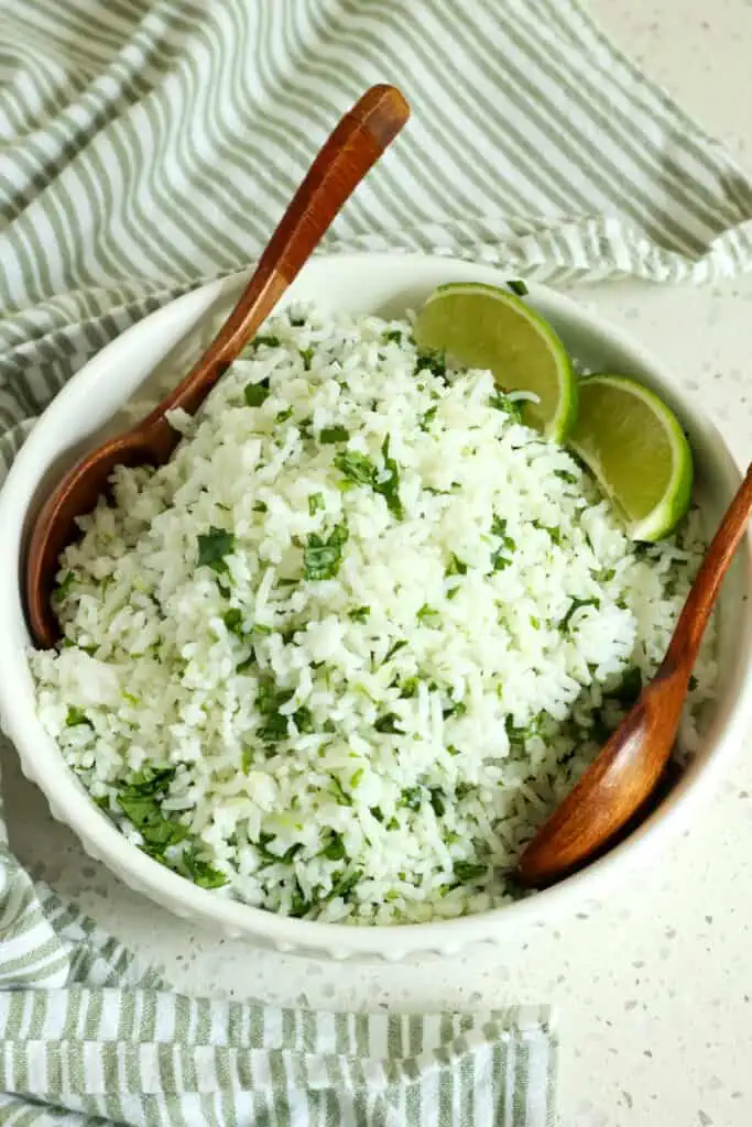 With just a few simple ingredients, you can have this flavorful cilantro rice side dish on the tables in no time at all. 