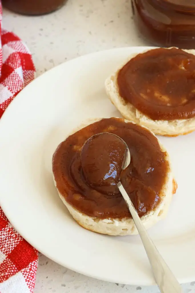 This homemade apple butter is an easy slow cooker recipe that's perfect for the Fall season