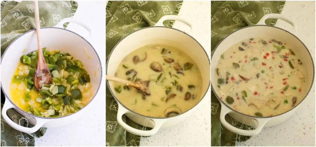 The steps to make Chicken a la King